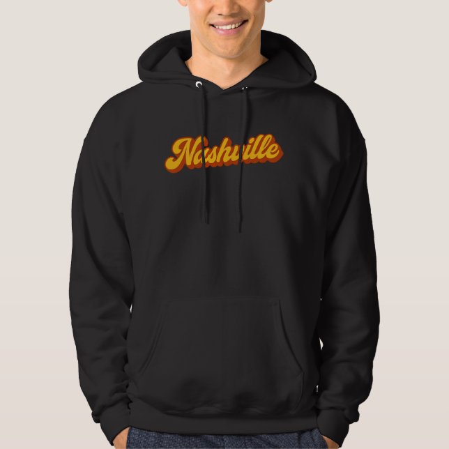 Veste À Capuche Conception de scripts Retro Nashville - Coucher de (Devant)