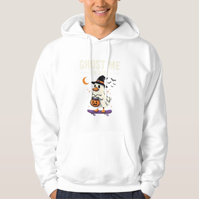 Veste À Capuche Conception de skateboard Canard Fantôme Halloween_ (Devant)