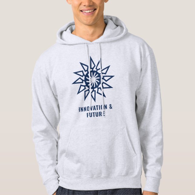 Veste À Capuche Conception de soleil géométrique moderne (Devant)