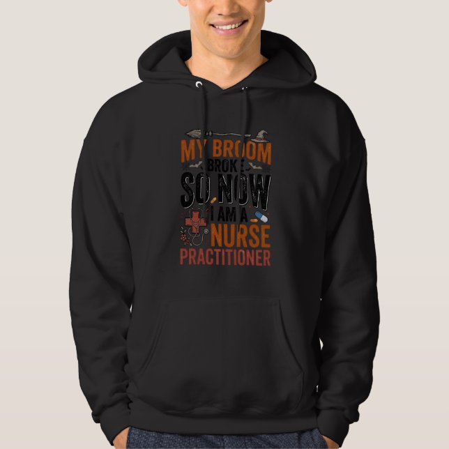 Veste À Capuche Conception de sorcière d'infirmière praticienne dr (Devant)