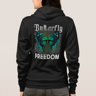 Veste À Capuche Conception de style streetwear liberté papillon-64