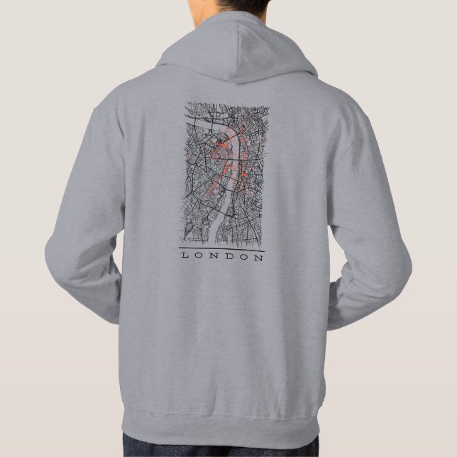 Veste À Capuche Conception de sweat-shirt de Londres (Dos)