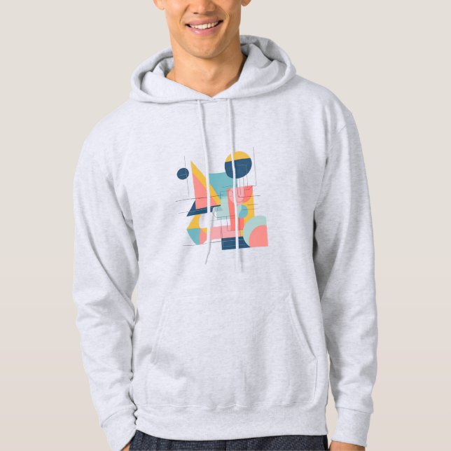 Veste À Capuche Conception de sweat-shirt géométrique abstrait mod (Devant)