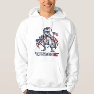 Veste À Capuche Conception de T-shirt blanc de T-Rex patriotique A