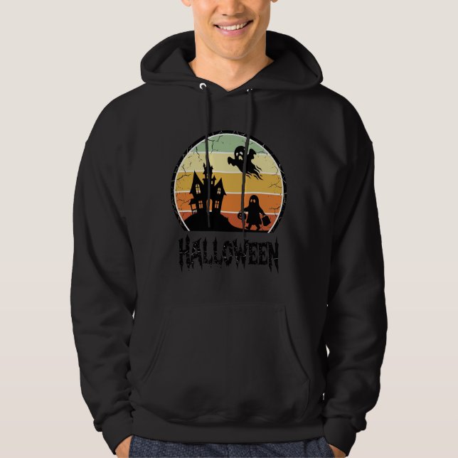 Veste À Capuche Conception de T-shirt de maison hantée Halloween V (Devant)
