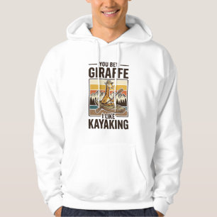 Veste À Capuche Conception de T-Shirt drôle vintage de kayak giraf