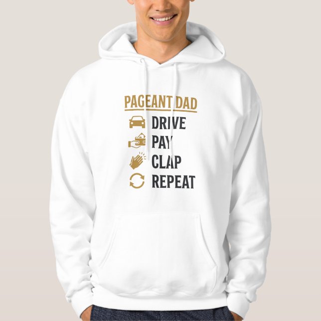 Veste À Capuche Conception de T-shirt Papa Concours Conduire Payer (Devant)