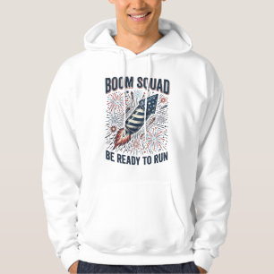 Veste À Capuche Conception de T-shirt vintage Boom Squad Feu d'art