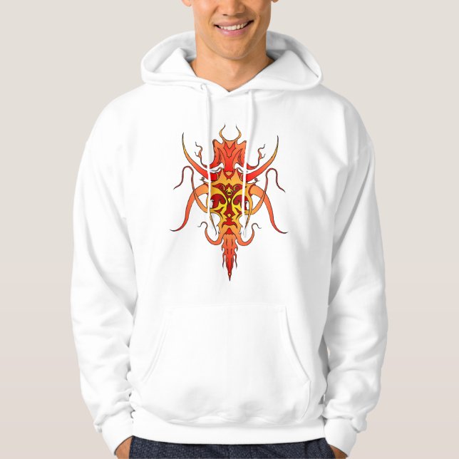 Veste À Capuche Conception de tatouage tribal Demon (Devant)