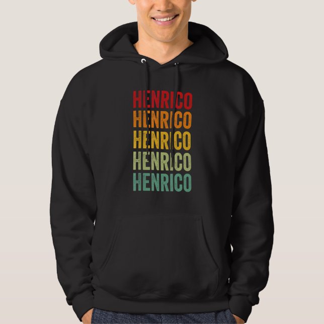 Veste À Capuche Conception de texte arc-en-ciel du comté de Henric (Devant)