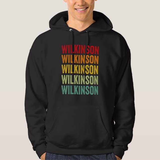 Veste À Capuche Conception de texte arc-en-ciel du comté de Wilkin (Devant)
