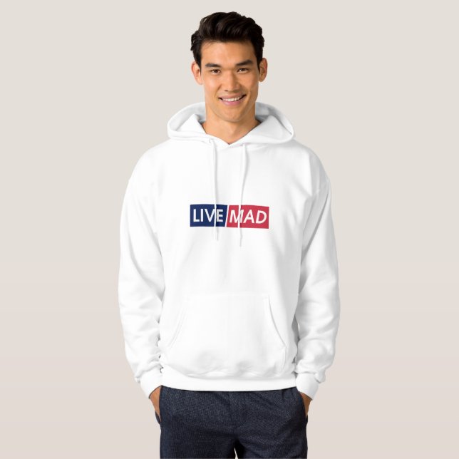 Veste À Capuche Conception de typographie moderne minimale audacie (Devant entier)