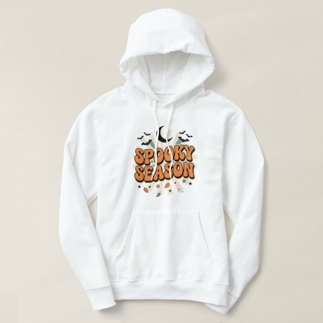 Veste À Capuche Conception de typographie rétro Halloween pour la  (Design devant)