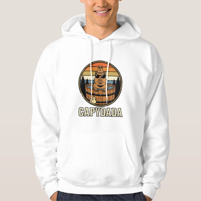 Veste À Capuche Conception de vecteur de baignoire à remous rétro  (Devant)