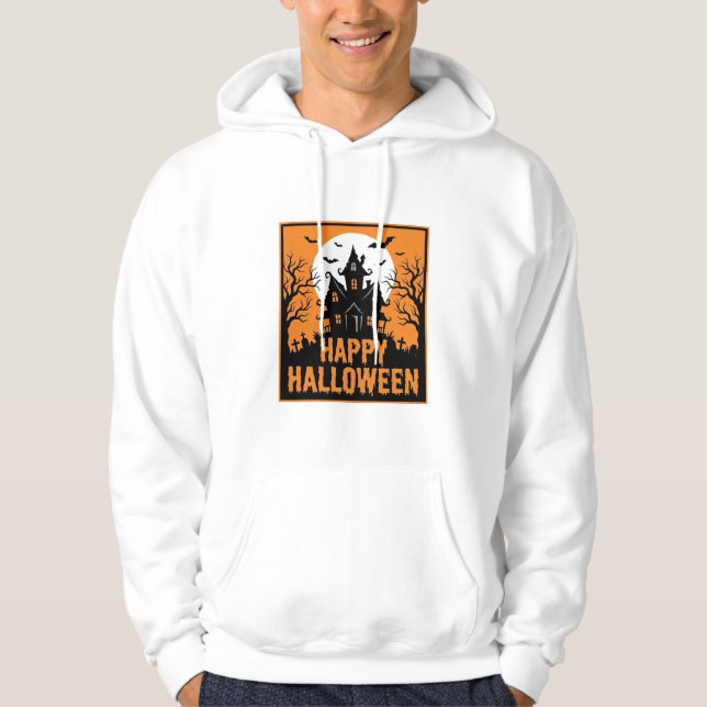 Veste À Capuche Conception de vecteur de silhouette de maison hant (Devant)
