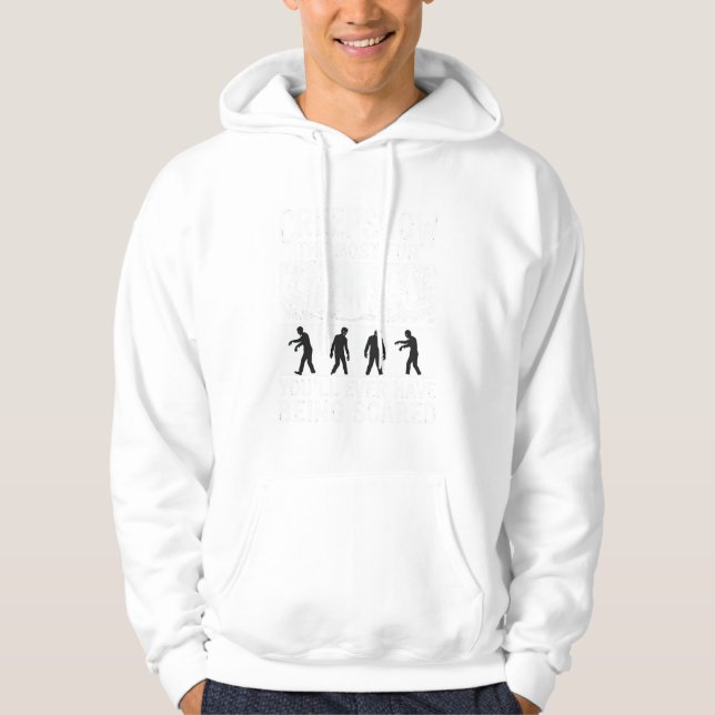 Veste À Capuche Conception de vecteur d'horreur effrayant de zombi (Devant)