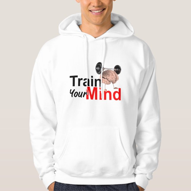 Veste À Capuche Conception de Workout Cérébral Motivationnel pour  (Devant)