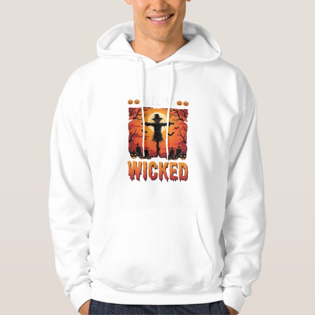 Veste À Capuche Conception d'épouvantail d'Halloween qui se sent m (Devant)