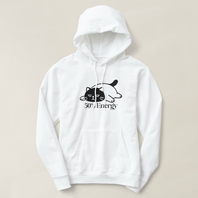 Veste À Capuche Conception d'humeur de batterie basse drôle à 50%  (Design devant)