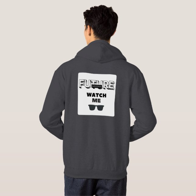 Veste À Capuche Conception drôle de légende du futur (Dos entier)