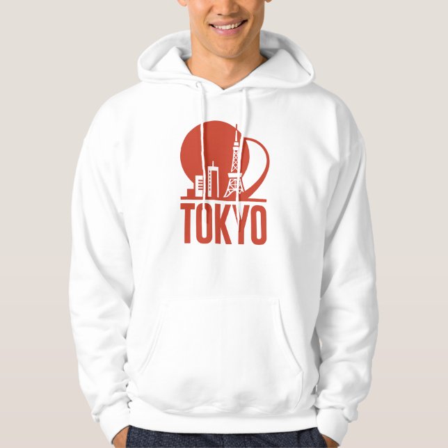 Veste À Capuche Conception du cercle Skyline de Tokyo (Devant)