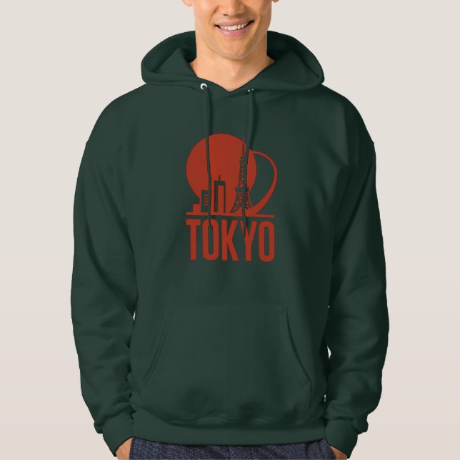 Veste À Capuche Conception du cercle Skyline de Tokyo (Devant)