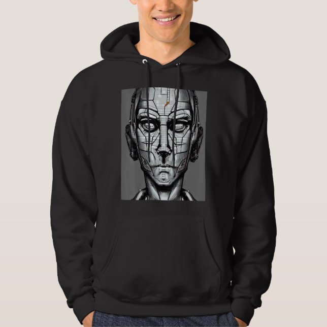 Veste À Capuche Conception du Geek informatique Cyberpunk Hacker_1 (Devant)