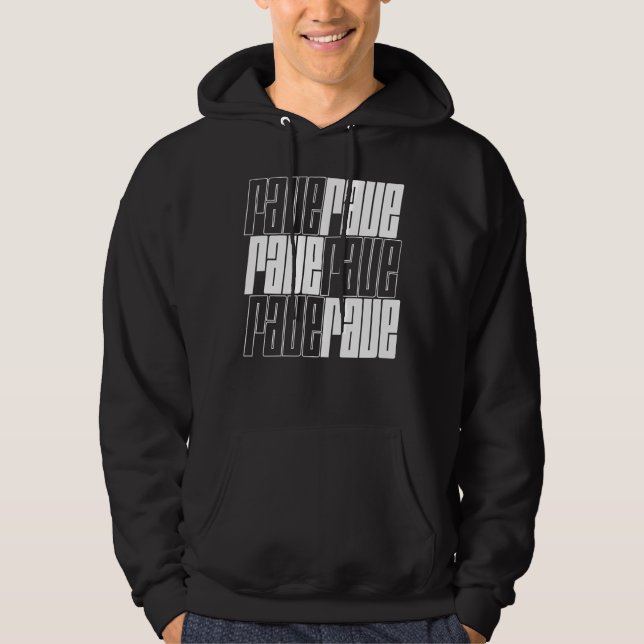 Veste À Capuche conception du logo rave (Devant)