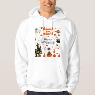 Veste À Capuche Conception d'un jeu Vintage d'éléments Halloween