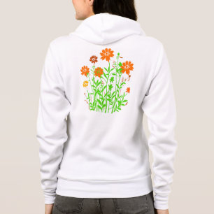 Veste À Capuche Conception Florale Fleurs Sauvages
