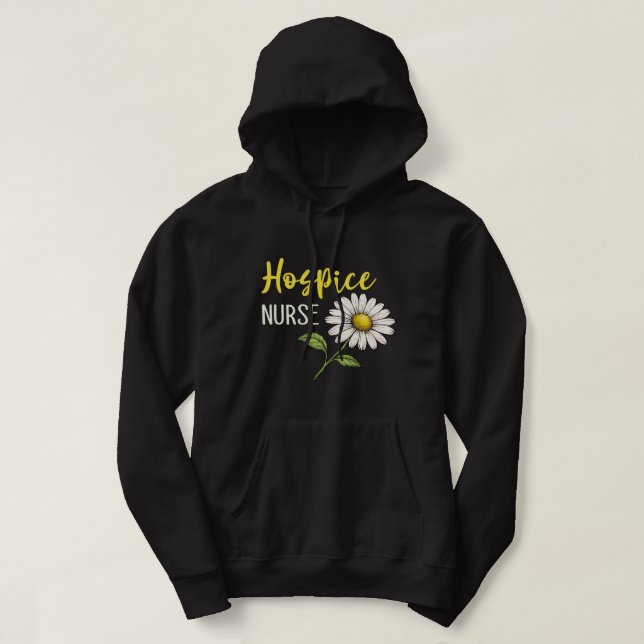 Veste À Capuche Conception Florale Infirmière en Soins Palliatifs (Design devant)