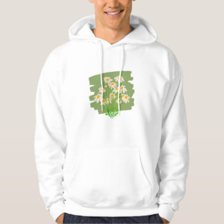 Veste À Capuche Conception florale rustique sur fond vert