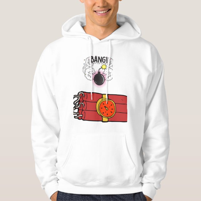 Veste À Capuche Conception graphique de bombe sans limites (Devant)