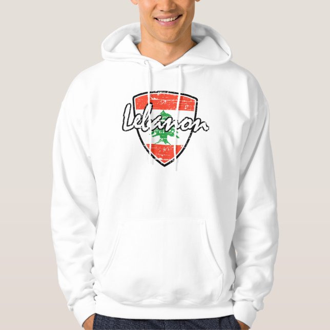 Veste À Capuche Conception libanaise de drapeau (Devant)