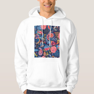 Veste À Capuche Conception Motif vintage Paisley sans faille