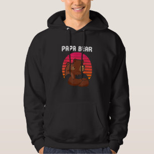 Veste À Capuche Conception Papa Ours & Ourson Liens Adorables Père