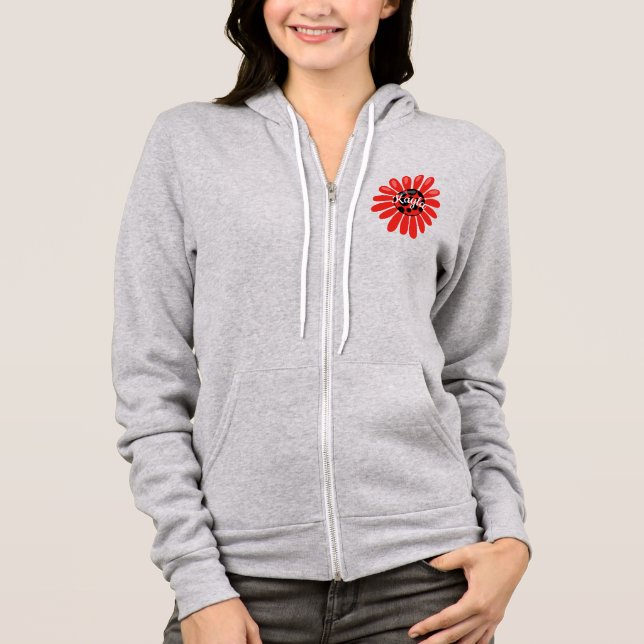 Veste À Capuche Conception personnalisée de monogramme Ladybug (Devant)