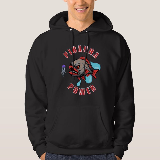 Veste À Capuche Conception Piranha Power (Devant)