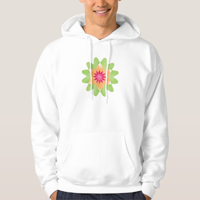 Veste À Capuche Conception totalement fraîche de fleur (Devant)
