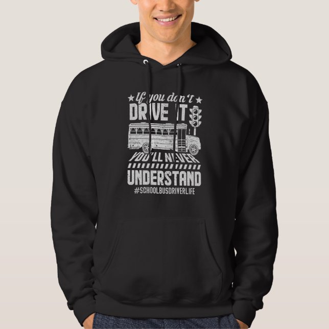 Veste À Capuche Conducteur de bus École Conception de conduite de  (Devant)