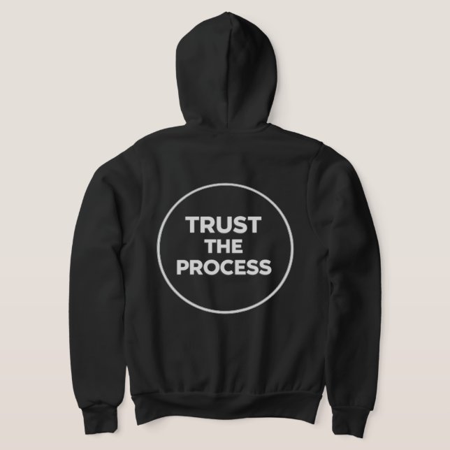 Veste À Capuche ConfianceDansLeProcessus Typographie minimale en c (Couchage Retour)