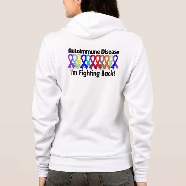 Veste À Capuche Conscience autoimmune que je combats de retour (Dos)