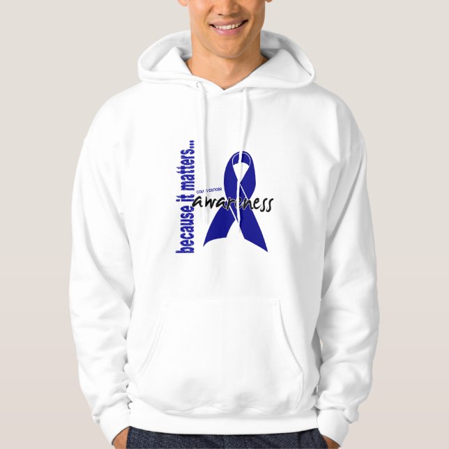 Veste À Capuche Conscience de cancer du colon (Devant)