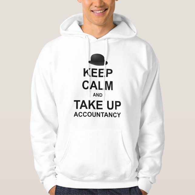 Veste À Capuche Conserver le calme et prendre la comptabilité (Devant)
