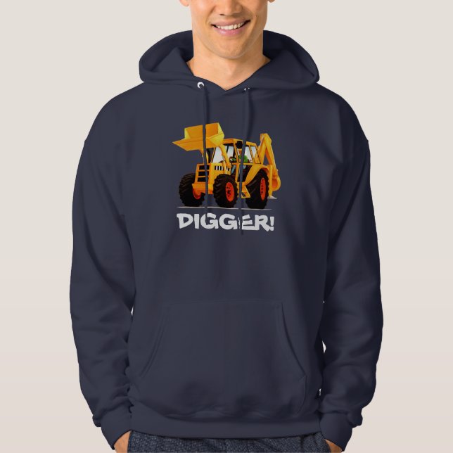 Veste À Capuche Construction faite sur commande défonceuse jaune (Devant)