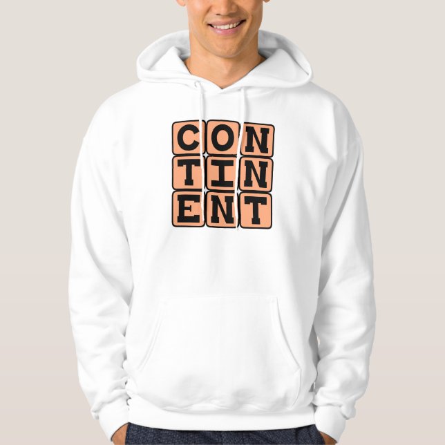 Veste À Capuche Continent, Masse terrestre géologique (Devant)