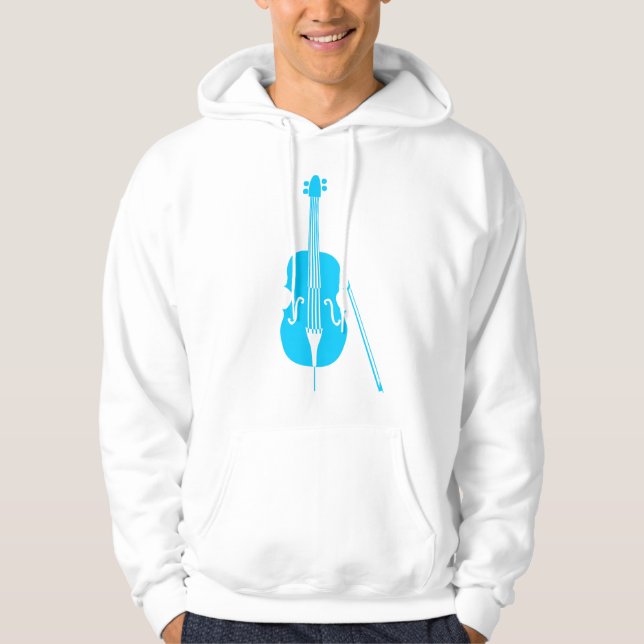 Veste À Capuche Contrebasse - Bleu Ciel (Devant)