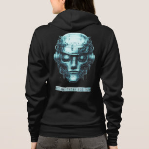 Veste À Capuche Contrôle de l'esprit Cyberpunk Blue Grunge avant e