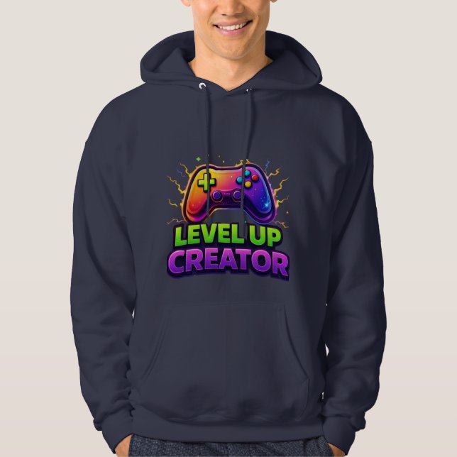 Veste À Capuche Contrôleur de jeu Style de rue décontracté tendanc (Devant)