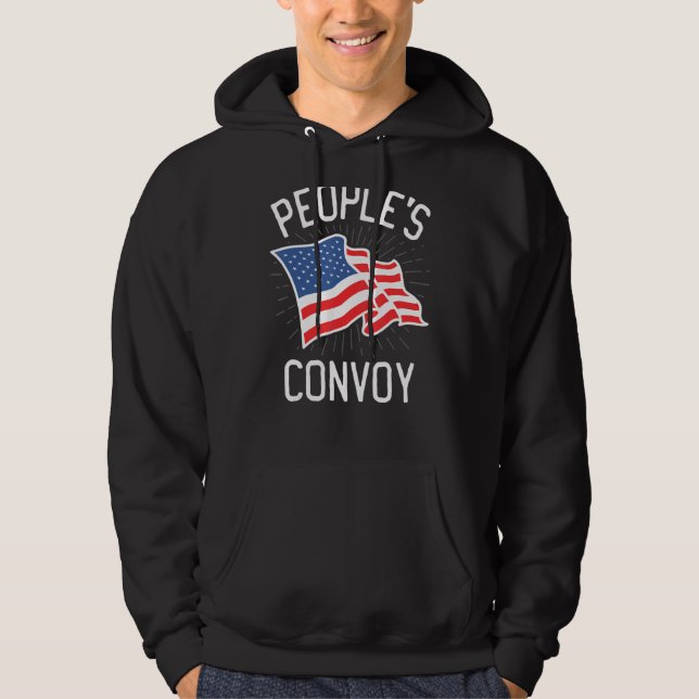 Veste À Capuche Convoi du peuple 2022 Je m'identifie comme Trucker (Devant)